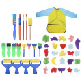 Children painting sponge brush early education kindergarten puzzle painting tools 42pcs/sets